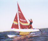 Hobie Cat 16 auf der Kante